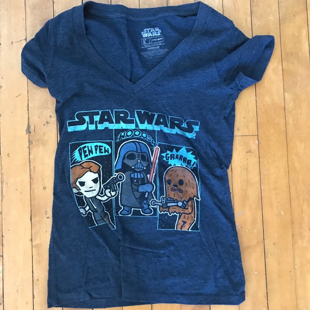 Star Wars V-neck Darth Vader Han Solo Chewbacca S